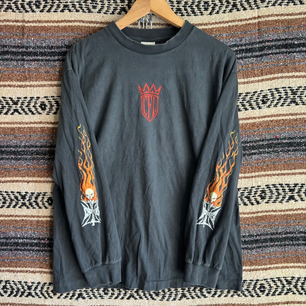 Vintage West Coast Choppers CFL Long Sleeve T-Shirt Black Mens Large Reprint